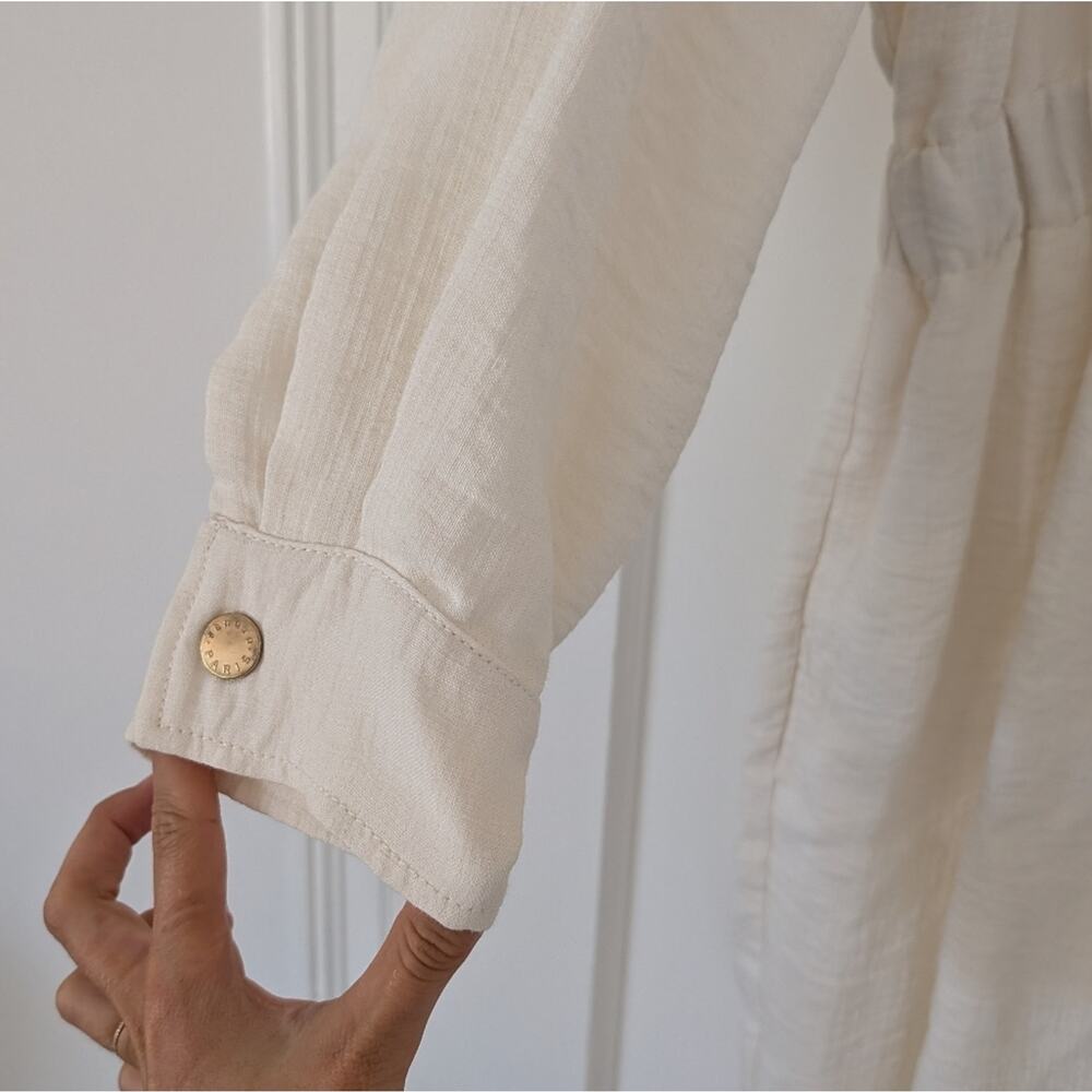 Sandro Cream Long-Sleeve Jumpsuit - Picture 7 of 16